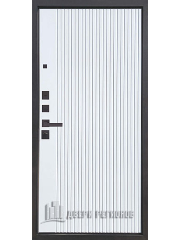 Дверь входная 3K YoDoors-14, цвет Черная шагрень, Вставка Орех каньон коньяк 666-2, панель - 3k yodoors-14 цвет velluto bianco ag 700