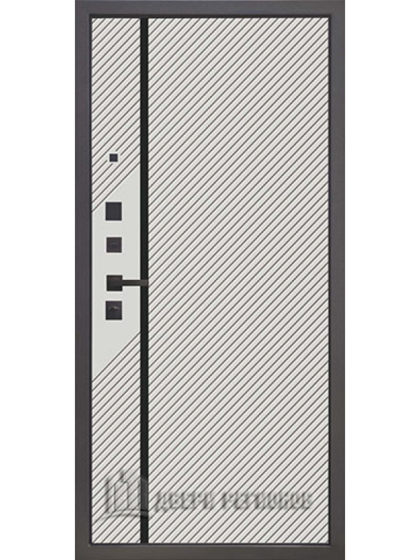 Дверь входная 3K YoDoors-16, цвет velluto oscure ag 710, панель - 3k yodoors-16 цвет velluto bianco ag 701