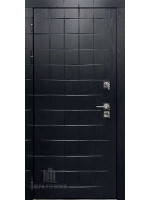 Дверь входная взломостойкая Сенатор плюс ALBERO BLACK, цвет Альберо Блэк Рисунок грань, панель - light md 003 цвет Венге