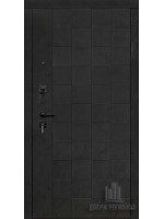 Дверь входная Quadro, цвет бетон графит темный 10 мм, панель - quadro цвет меламин белый