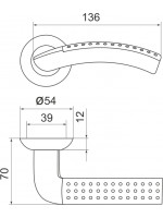 Ручка Armadillo (Армадилло) раздельная R.LD54.Libra26 (Libra LD26) SG/GP-4 матовое золото/золото