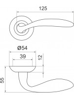 Ручка Armadillo (Армадилло) раздельная R.LD54.Virgo (Virgo LD57) AB/GP-7 бронза/золото