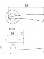 Ручка Armadillo (Армадилло) раздельная R.LD54.Columba (Columba LD80) AB/GP-7 бронза/золото