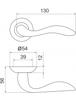 Ручка Armadillo (Армадилло) раздельная R.LD54.Selena (Selena LD19) AB/GP-7 бронза/золото
