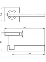 Ручка Armadillo (Армадилло) раздельная K.SQ52.ORBIS (ORBIS SQ004) SN/CP-3 матовый никель/хром
