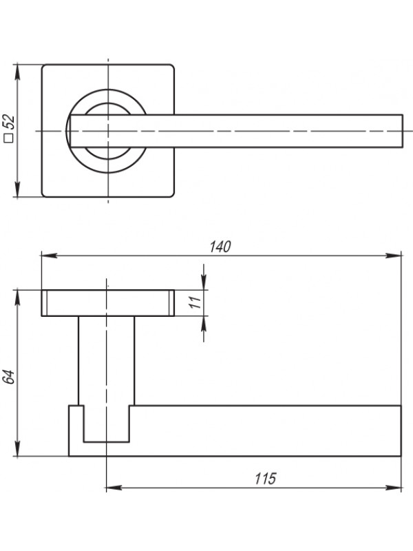 Ручка Armadillo (Армадилло) раздельная K.SQ52.ORBIS (ORBIS SQ004) SN/CP-3 матовый никель/хром
