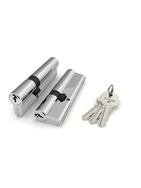 Цилиндровый Fuaro (Фуаро) механизм 100 CA 90 mm (40+10+40) CP хром 3 кл.