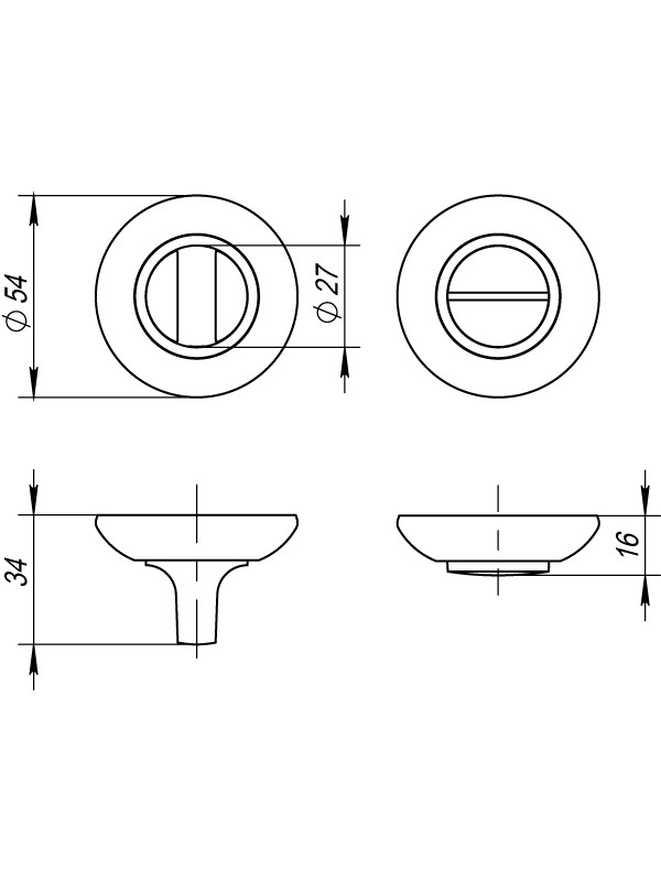 Ручка Fuaro (Фуаро) поворотная BK6 RM GP/SG-5