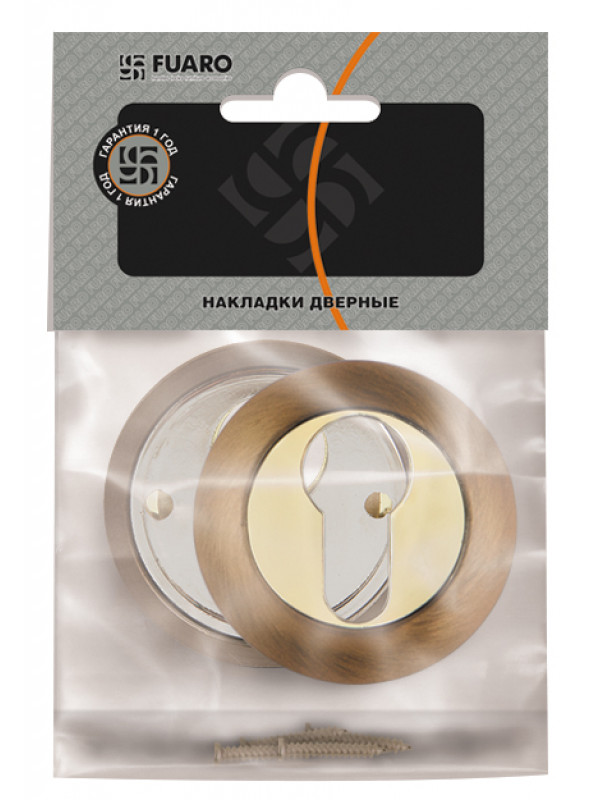 Накладка Fuaro (Фуаро) под цилиндр ET.R.RM54 (ET RM) AB/GP-7 бронза/золото