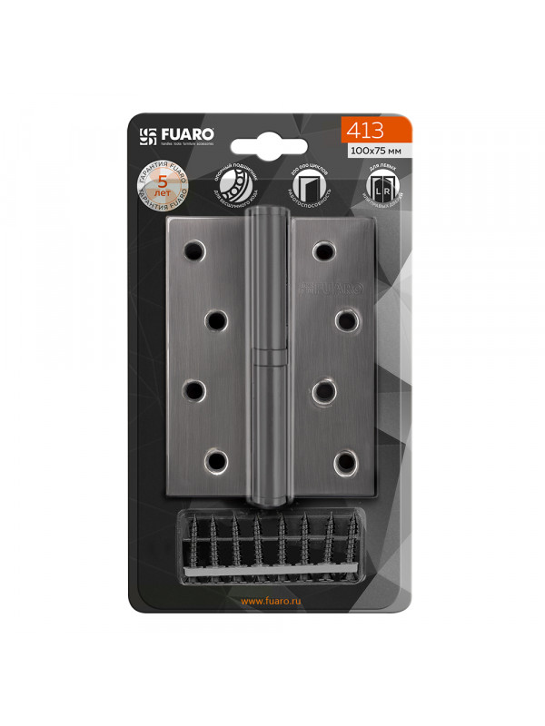 Петля Fuaro (Фуаро) съемная IN4430SR-BL CP правая (413/BL-4 100x75x2,5) хром БЛИСТЕР