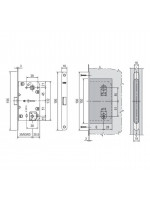 B06102.50.03.567 AGB (АГБ) Защелка врезная WC (лат.) с отв. пл. B2402.05.03 MEDIANA POLARIS