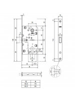 Корпус AGB (АГБ) замка магнит. под цил. MEDIANA POLARIS B06103.50.03.567 с отв. планкой B02402.05 (лат)