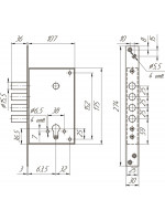 Корпус Mettem (Меттэм) врезного замка ЗВ1 711.0.0 (никель)