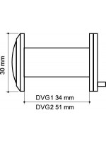 Глазок Armadillo (Армадилло) дверной, стеклянная оптика DVG1, 16/35х60 SN Мат. никель