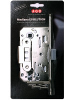 Корпус замка AGB (АГБ) под цилиндр MEDIANA EVOLUTION B01103.50.06.567 с отв. планкой B01000.13 (никель)