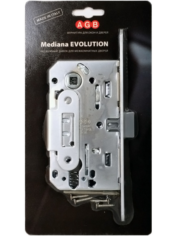 Корпус замка AGB (АГБ) под цил. MEDIANA EVOLUTION B01103.50.34.567 с отв. планкой B01000.13 (мат хром)