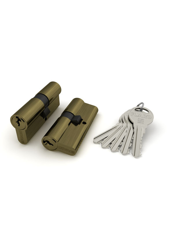 Цилиндровый Fuaro (Фуаро) механизм R300/60 mm-BL (25+10+25) AB бронза 5 кл. БЛИСТЕР