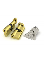 Цилиндровый механизм Fuaro (Фуаро) с вертушкой R302/70 mm-BL (30+10+30) PB латунь 5 кл. БЛИСТЕР