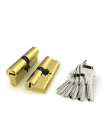 Цилиндровый Fuaro (Фуаро) механизм R600/80 mm-BL (35+10+35) PB латунь 5 кл. БЛИСТЕР