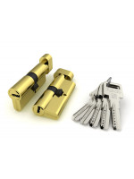 Цилиндровый механизм Fuaro (Фуаро) с вертушкой R602/68 mm (26+10+32) PB латунь 5 кл.