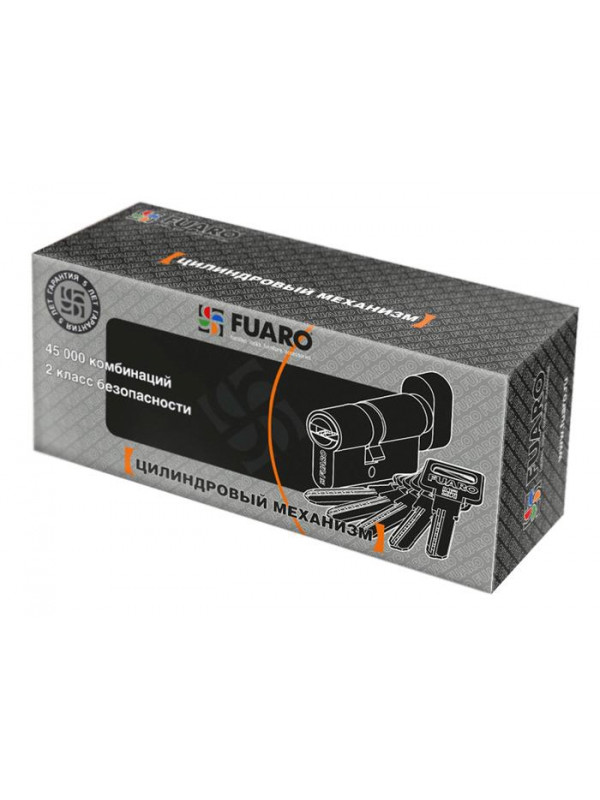 Цилиндровый Fuaro (Фуаро) механизм (R602/90) R6002Knob90(35+10+45) CP хром 5Key с вертушкой