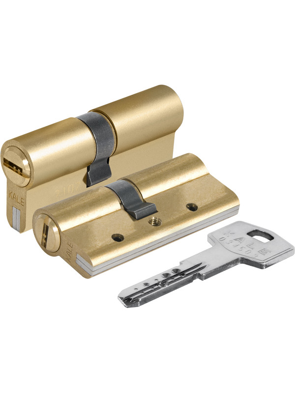 Цилиндровый Kale kilit (Кале килит) механизм 164 DBN-E/80 (30+10+40) mm латунь 5 кл.