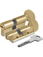 Цилиндровый механизм Kale kilit (Кале килит) с вертушкой 164 DBM-E/90 (40+10+40) mm латунь 5 кл. БЛИСТЕР