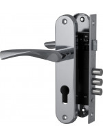Замок цилиндровый Fuaro (Фуаро) с в комплекте с ручкой LOCKSET.1511W/B (SET F1511W/B) CP хром