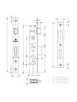 Корпус Fuaro (Фуаро) узкопрофильного замка с защелкой PROF153-25/85 (153-25/85) CP хром