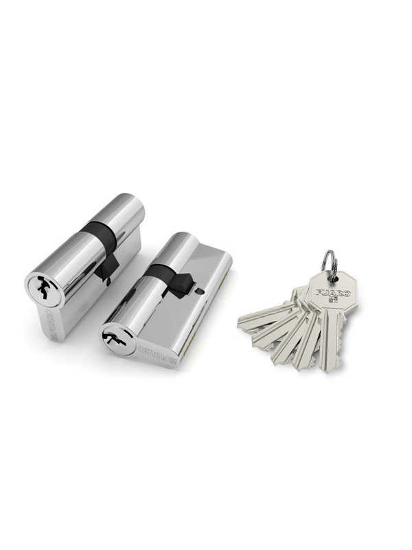 Цилиндровый Fuaro (Фуаро) механизм 100 CA 62 mm (26+10+26) CP хром 5 кл.