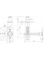 Задвижка Fuaro (Фуаро) торцевая TDB-PRO/860SET CP (TDB 860-24) CP (хром) 60мм 8шт./упак.