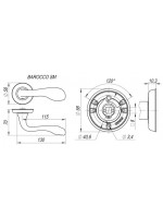 Ручка Fuaro (Фуаро) раздельная R.SM58.BAROCCO (BAROCCO SM) GOLD-24 золото 24К