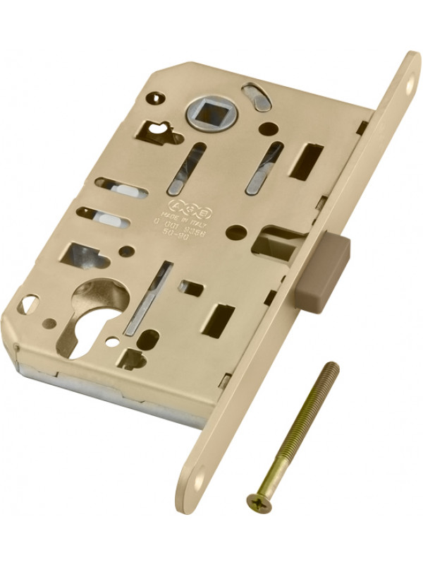Корпус AGB (АГБ) врезного замка магнитный под цилиндр MEDIANA POLARIS B06103.50.23 (матовая латунь)