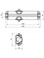 Доводчик Fuaro (Фуаро) дверной DC20-4 (DC-204) WH до 85 кг (белый)
