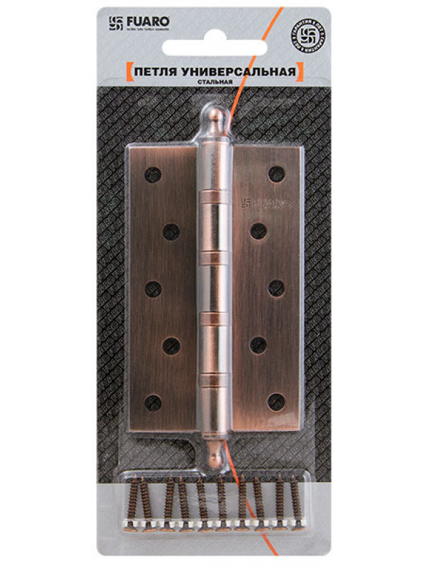 Петля Fuaro (Фуаро) универсальная IN5400UA-BL AB (4BB/A/BL 125x75x2,5) бронза БЛИСТЕР