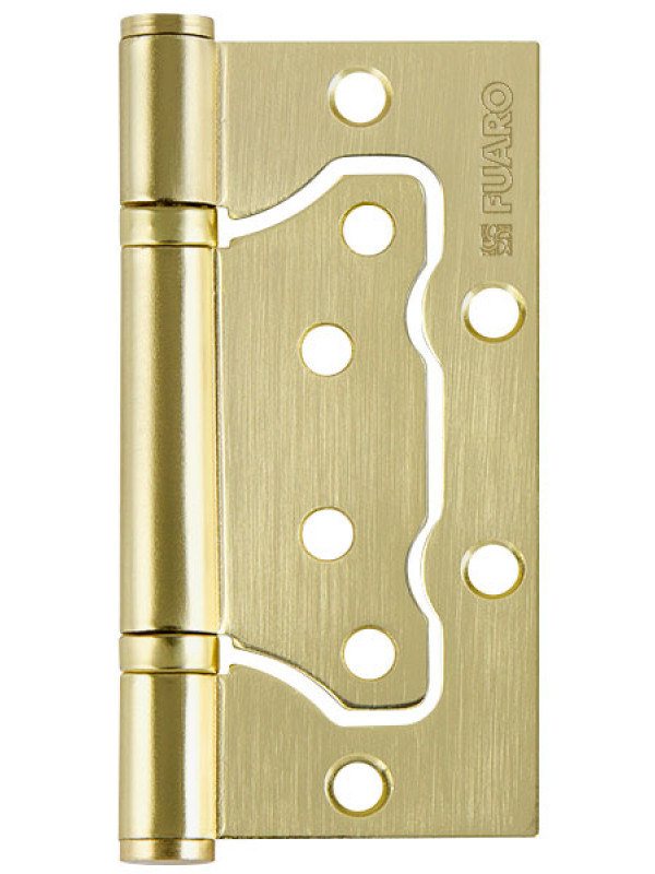 Петля Fuaro (Фуаро) универсальная без врезки IN4500W-BL SB (500-2BB/BL 100x2,5) мат. золото БЛИСТЕР