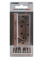 Петля Fuaro (Фуаро) универсальная без врезки IN4500W-BL SC (500-2BB/BL 100x2,5) матовый хром БЛИСТЕР