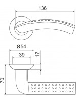Ручка Armadillo (Армадилло) раздельная R.LD54.Libra26 (Libra LD26) SN/CP-3 матовый никель/хром TECH (кв. 8х140)