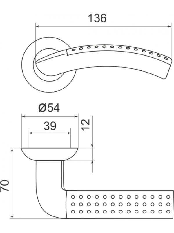 Ручка Armadillo (Армадилло) раздельная R.LD54.Libra26 (Libra LD26) SN/CP-3 матовый никель/хром TECH (кв. 8х140)