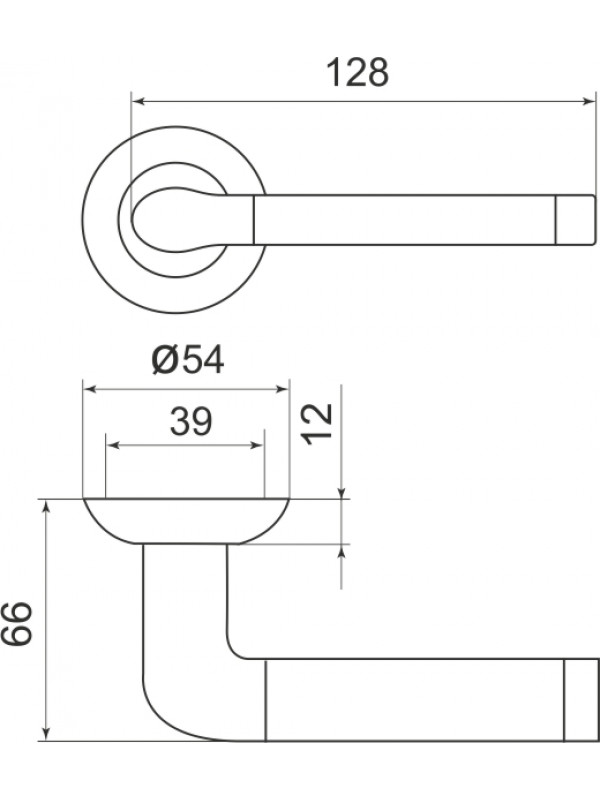 Ручка Armadillo (Армадилло) раздельная R.LD54.Stella (Stella LD28) SN/CP-3 матовый никель/хром TECH (кв. 8х140)