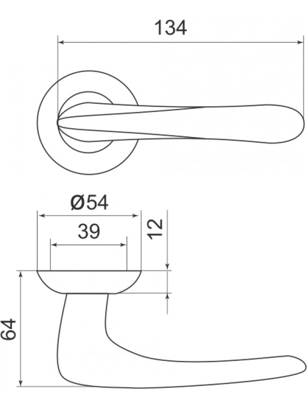 Ручка Armadillo (Армадилло) раздельная R.LD54.Pava (Pava LD42) GP/SG-5 золото/матовое золото TECH (кв. 8х140)