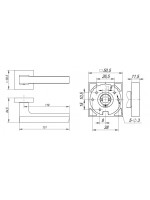 Ручка Fuaro (Фуаро) раздельная K.DM51.FLASH (FLASH DM) CP/SN-8 хром/матовый никель