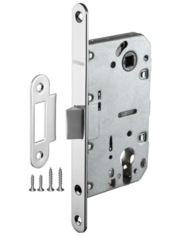 Корпус Fuaro (Фуаро) врезного замка c защёлкой PLASTP85C-50 (P85C-50) CP хром