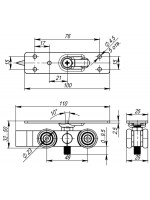 Комплект роликов Armadillo (Армадилло) для раздвижных дверей SLD.Comfort.SET.rollers/80 (Comfort 80/4 kit)