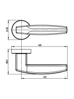 Ручка Armadillo (Армадилло) раздельная R.URB52.ARC (ARC URB2) SN/CP-3 матовый никель/хром