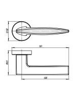 Ручка Armadillo (Армадилло) раздельная R.URB52.SQUID (SQUID URB9) АВ-7 бронза