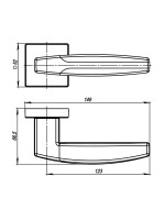 Ручка Armadillo (Армадилло) раздельная K.USQ52.ARC (ARC USQ2) BB/SBB-17 кор.бронза/мат.кор.бронза
