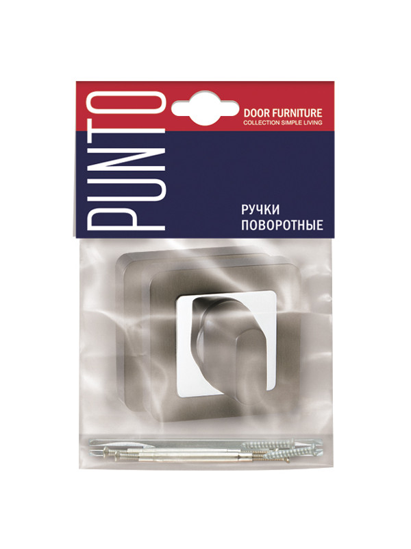 Ручка Punto (Пунто) поворотная BK6.K.QR52 (BK6 QR) SN/CP-3 матовый никель/хром
