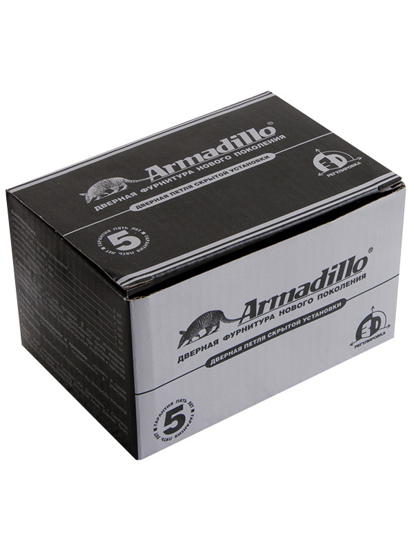Петля Armadillo (Армадилло) скрытой установки U3D4200L CP левая (Architect 3D-ACH 40) хром 40 кг
