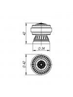 Упор Armadillo (Армадилло) дверной DH062 CL/AS-9 Античное серебро